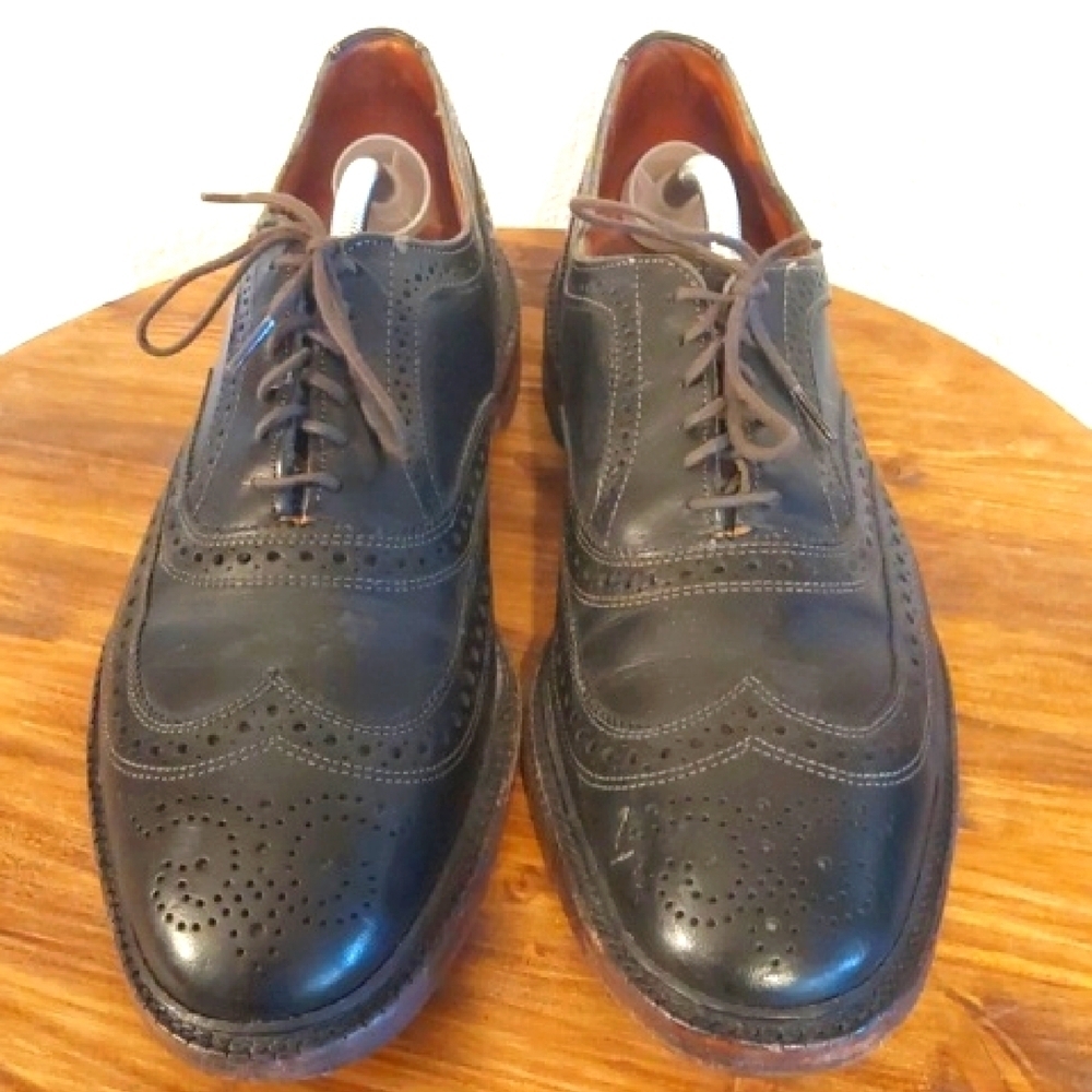 Allen Edmonds McTavish Black Wingtip Leather Oxford Brogues Dress Shoes Sz.12